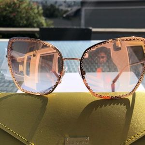 💕luxury Dolce &Gabbana NWT 61mm Cat Eye Sunglasses